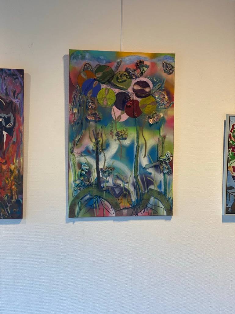 Original Abstract Expressionism Landscape Mixed Media by Mieke Van Os