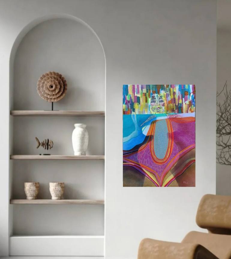 Original Abstract Expressionism Women Painting by Mieke Van Os