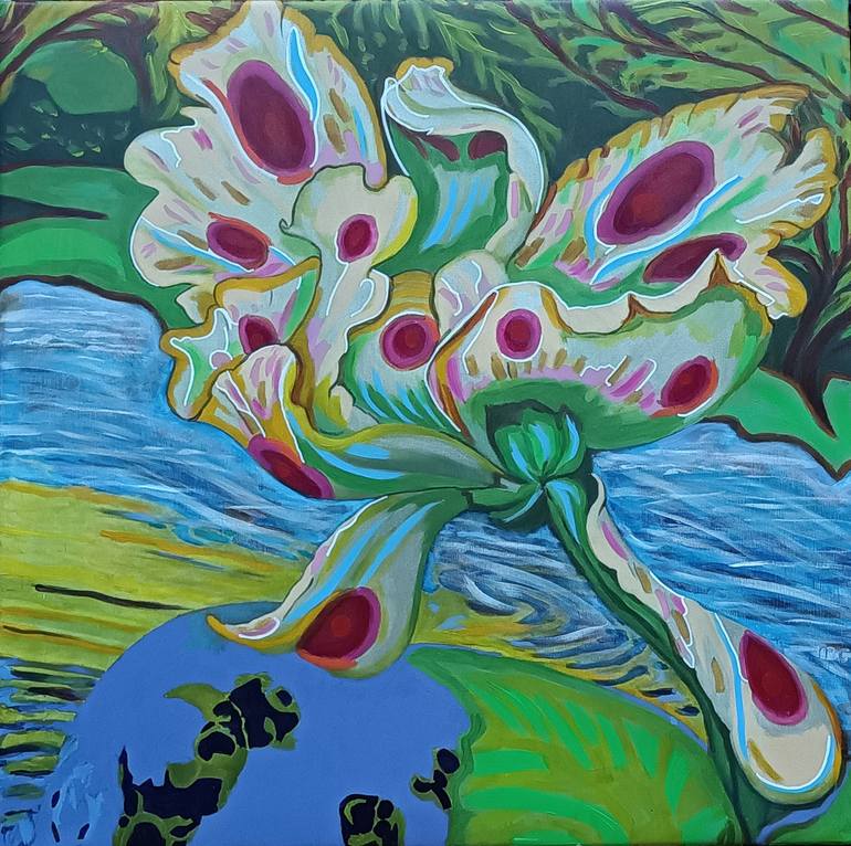 Original Abstract Expressionism Abstract Painting by Mieke Van Os