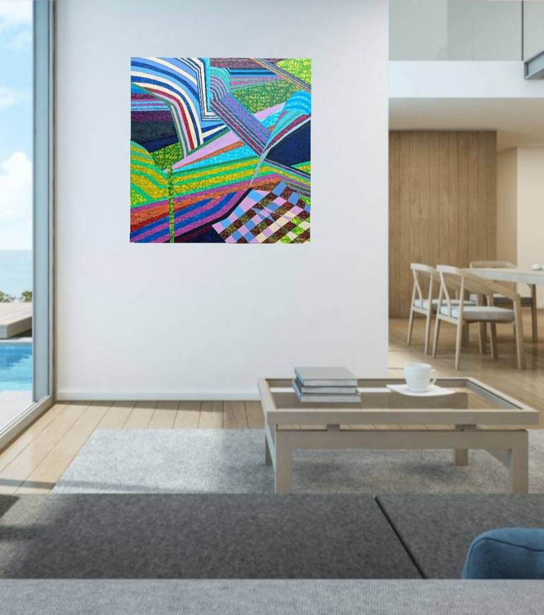 Original Abstract Expressionism Abstract Painting by Mieke Van Os