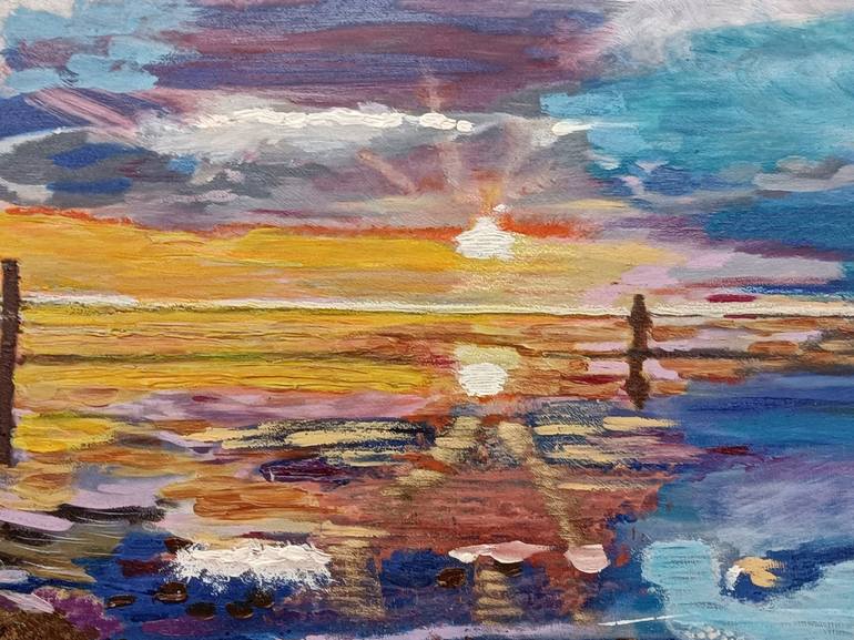 Original Expressionism Seascape Painting by Mieke Van Os
