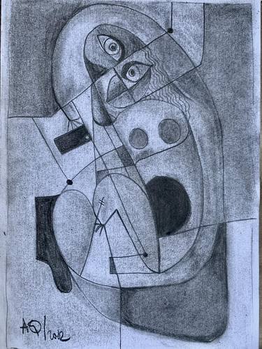 Original Cubism Women Drawings by Arnaud Quercy