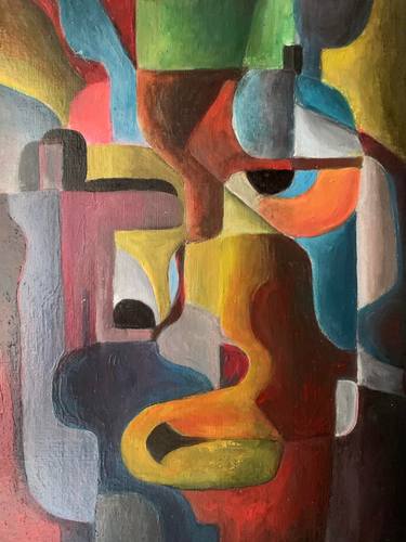 Original Cubism People Paintings by Arnaud Quercy