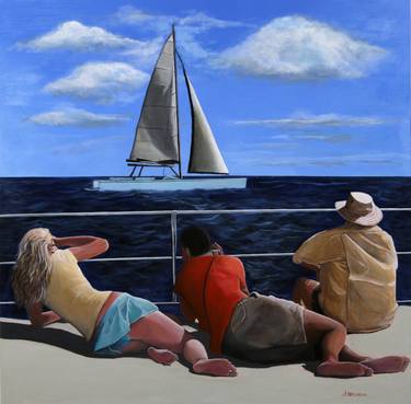 Print of Realism Sailboat Paintings by arcelio brignoni