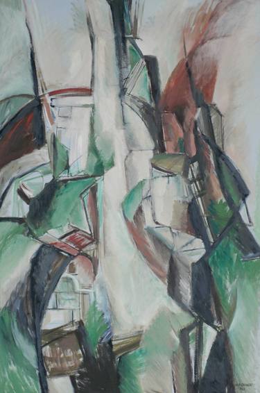 Print of Abstract Architecture Paintings by Horst-Peter Zeinert
