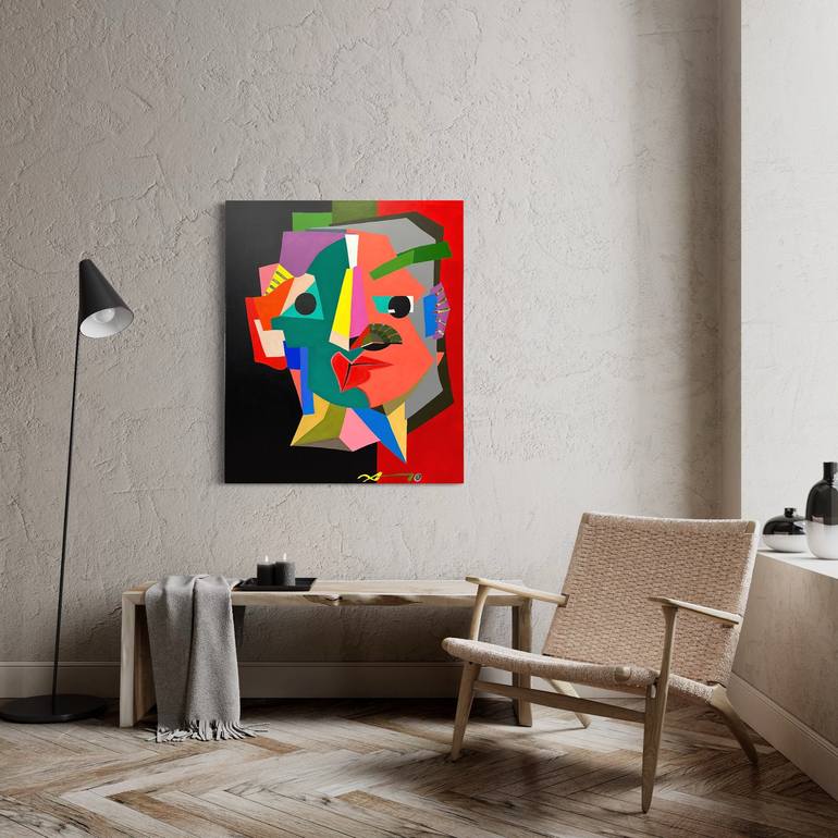 Original Geometric Painting by Juan  Laureano