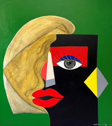 Original Cubism Geometric Paintings by Juan Laureano