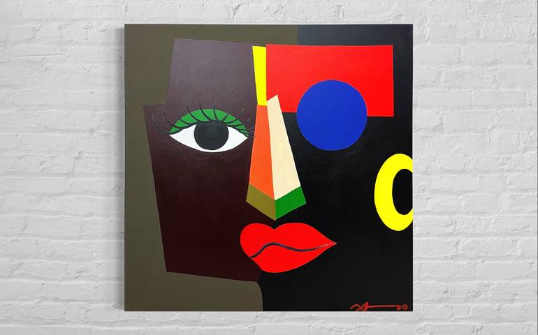 Original Contemporary Geometric Painting by Juan  Laureano