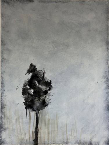 Original Minimalism Tree Paintings by Louise Morgan