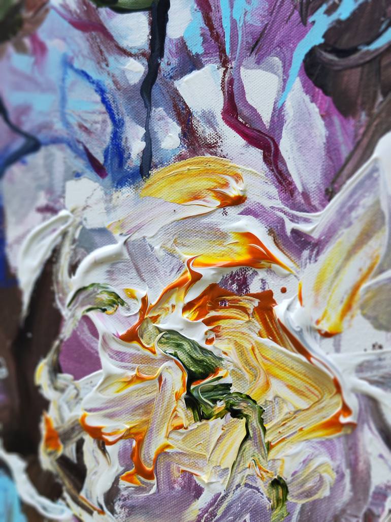 Original Impressionism Floral Painting by Anna Cher