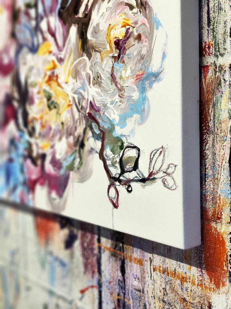 Original Impressionism Floral Painting by Anna Cher