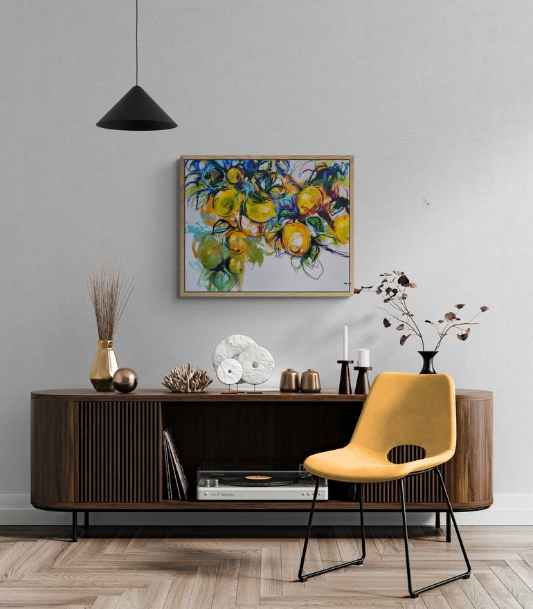 Original Abstract Expressionism Still Life Mixed Media by Anna Cher