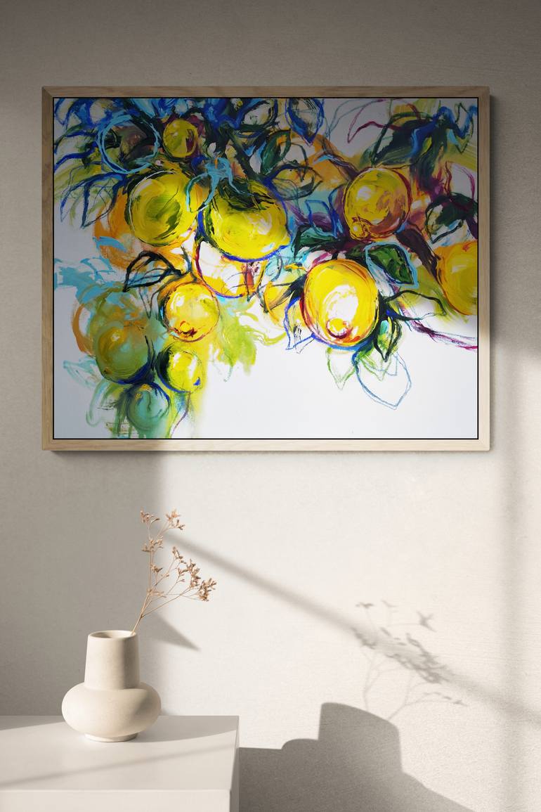 Original Abstract Expressionism Still Life Mixed Media by Anna Cher