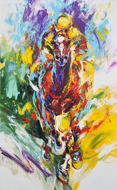 Original Impressionism Horse Paintings by Anna Cher