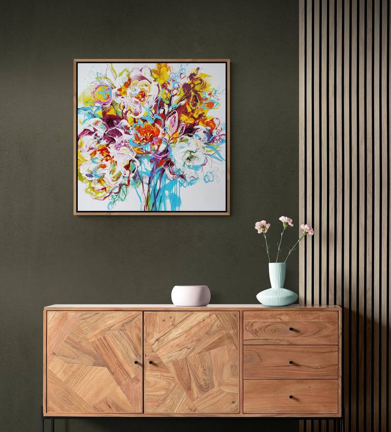 Original Contemporary Floral Mixed Media by Anna Cher
