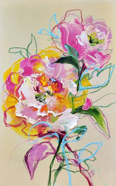 Original Impressionism Floral Paintings by Anna Cher