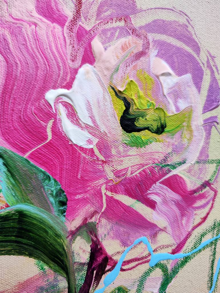 Original Impressionism Floral Painting by Anna Cher