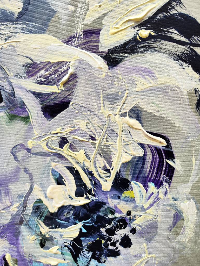 Original Abstract Expressionism Floral Painting by Anna Cher