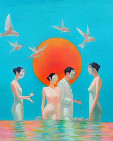 Original Conceptual People Paintings by yibing Zhang