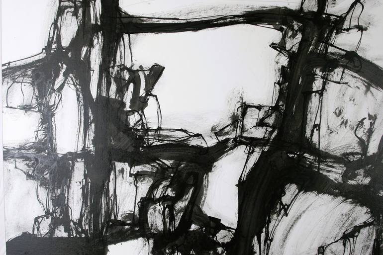 Original Abstract Expressionism Abstract Drawing by Tim Lundholm