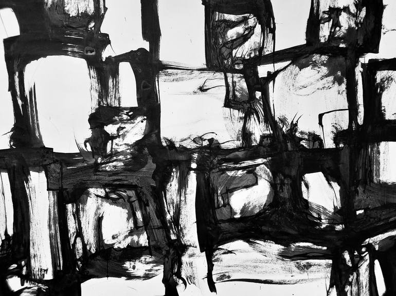 Original Abstract Expressionism Abstract Drawing by Tim Lundholm