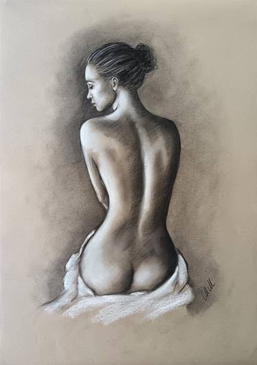 Original Figurative Body Drawings by Mateja Marinko