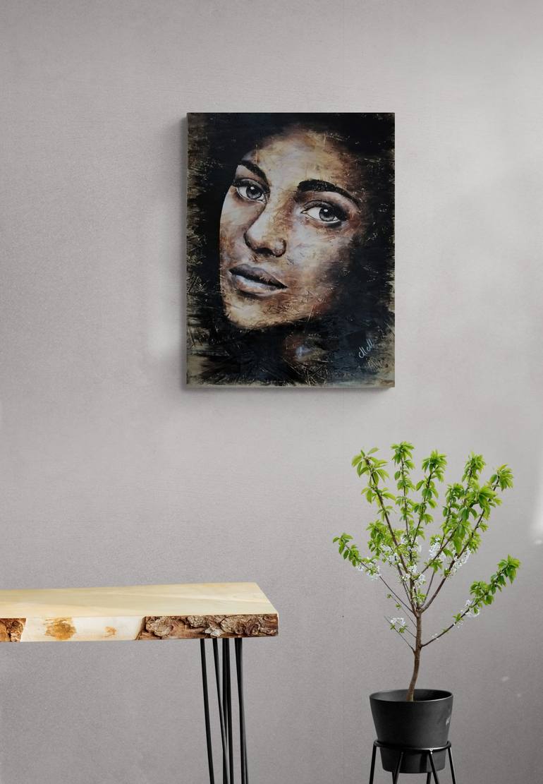 Original Portrait Painting by Mateja Marinko