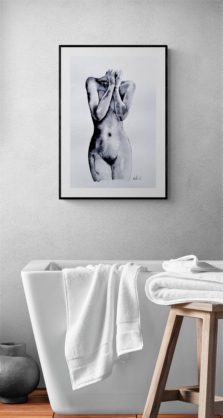 Original Contemporary Nude Painting by Mateja Marinko