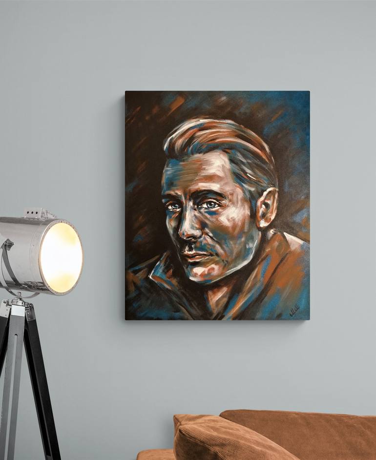 Original Abstract Men Painting by Mateja Marinko