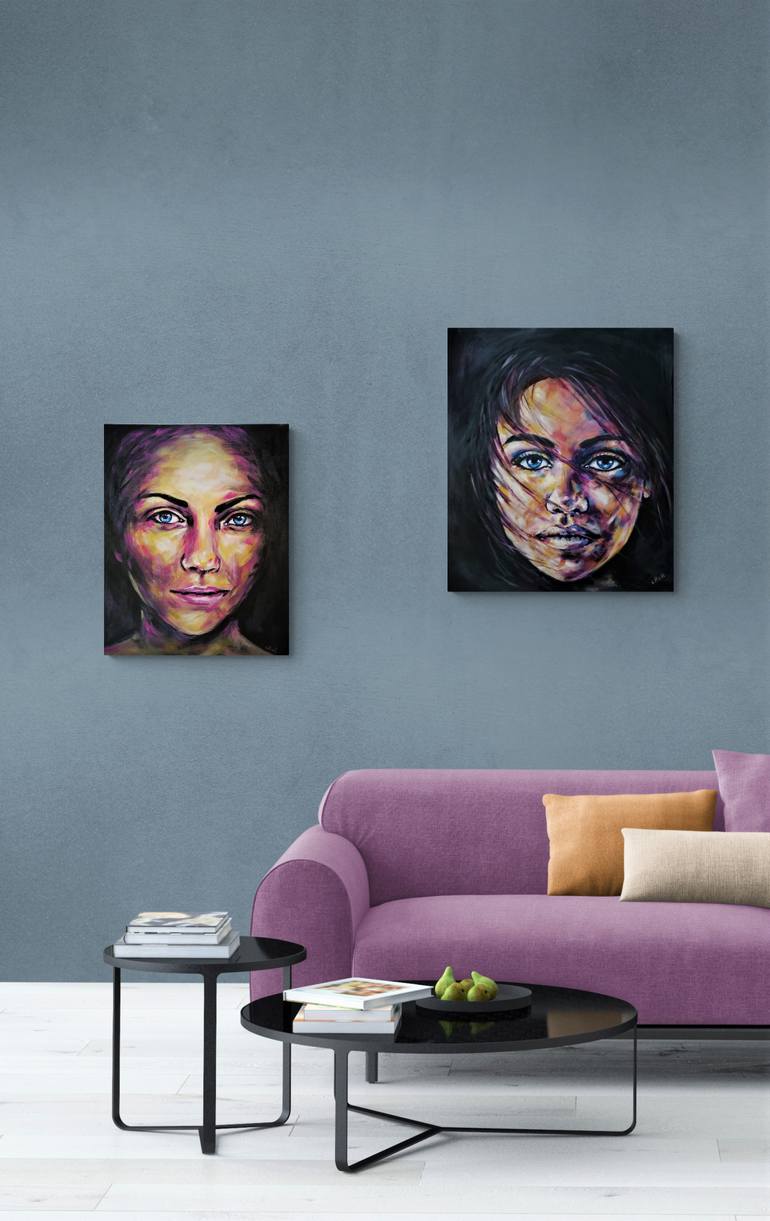 Original Abstract People Painting by Mateja Marinko