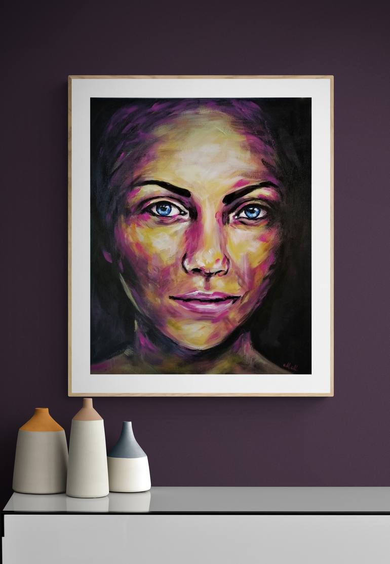 Original Abstract People Painting by Mateja Marinko