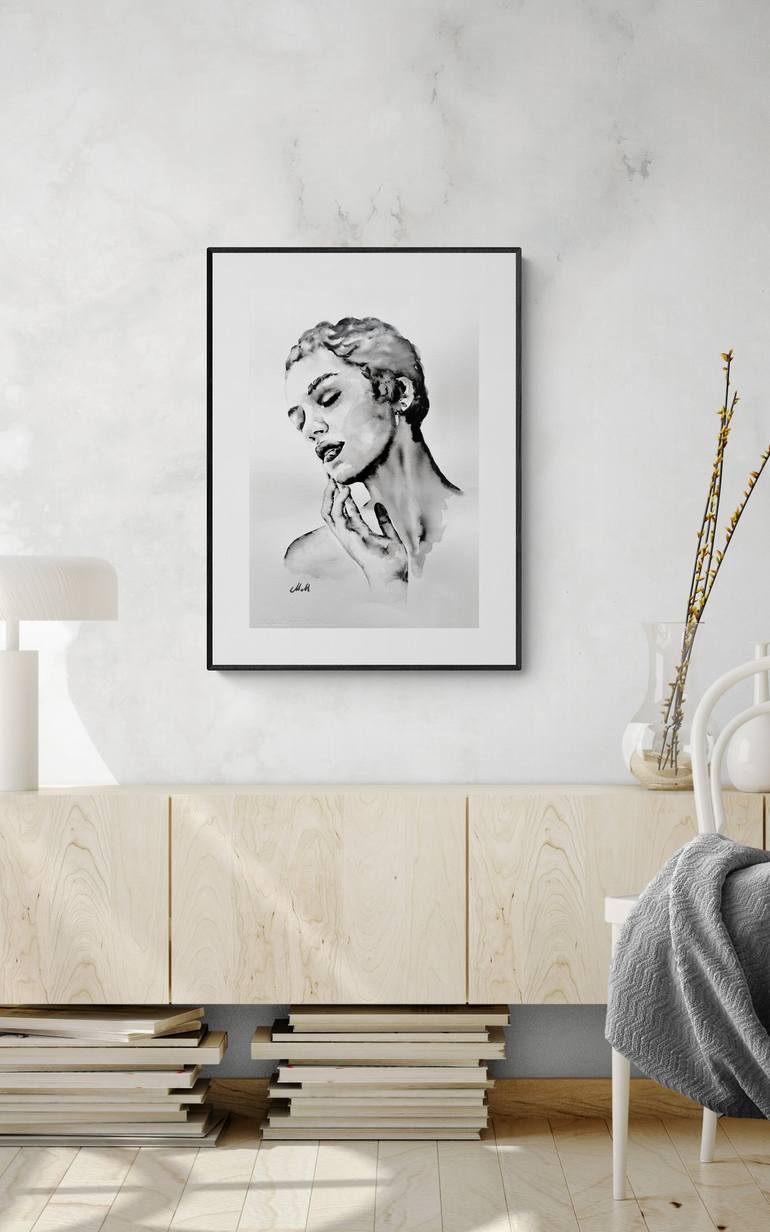 Original Contemporary Portrait Painting by Mateja Marinko