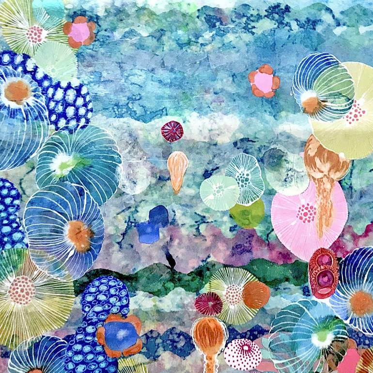 Original Abstract Seascape Painting by Charrel Menard Marie