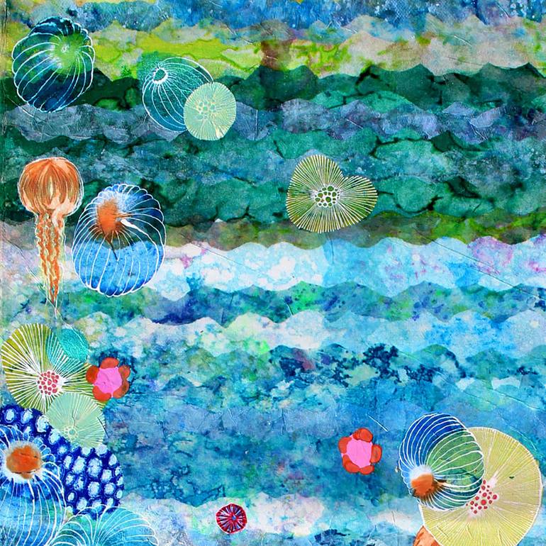 Original Abstract Seascape Painting by Charrel Menard Marie