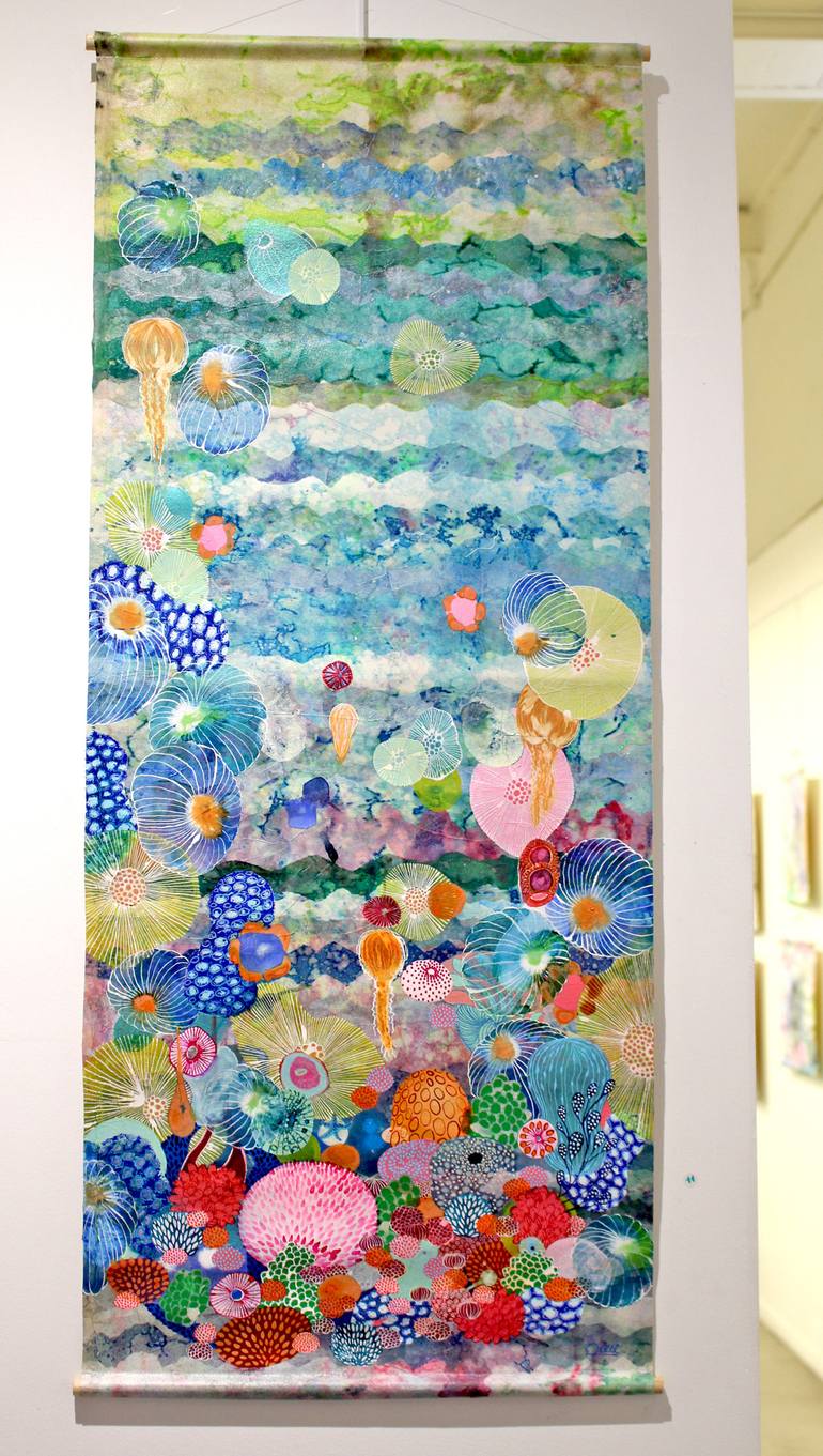 Original Abstract Seascape Painting by Charrel Menard Marie
