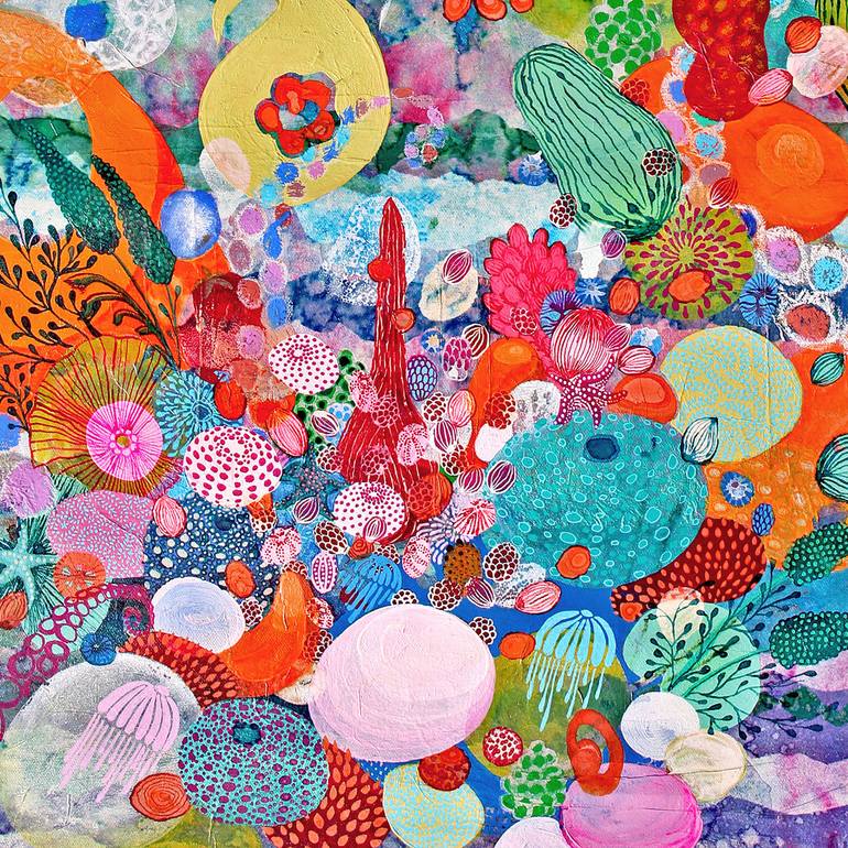 Original Abstract Seascape Painting by Charrel Menard Marie