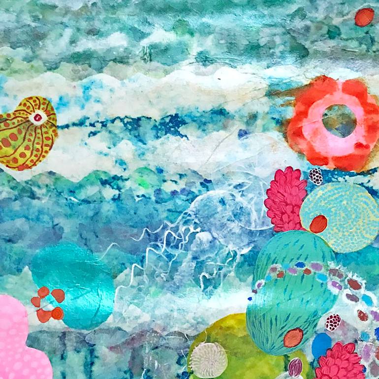 Original Abstract Seascape Painting by Charrel Menard Marie
