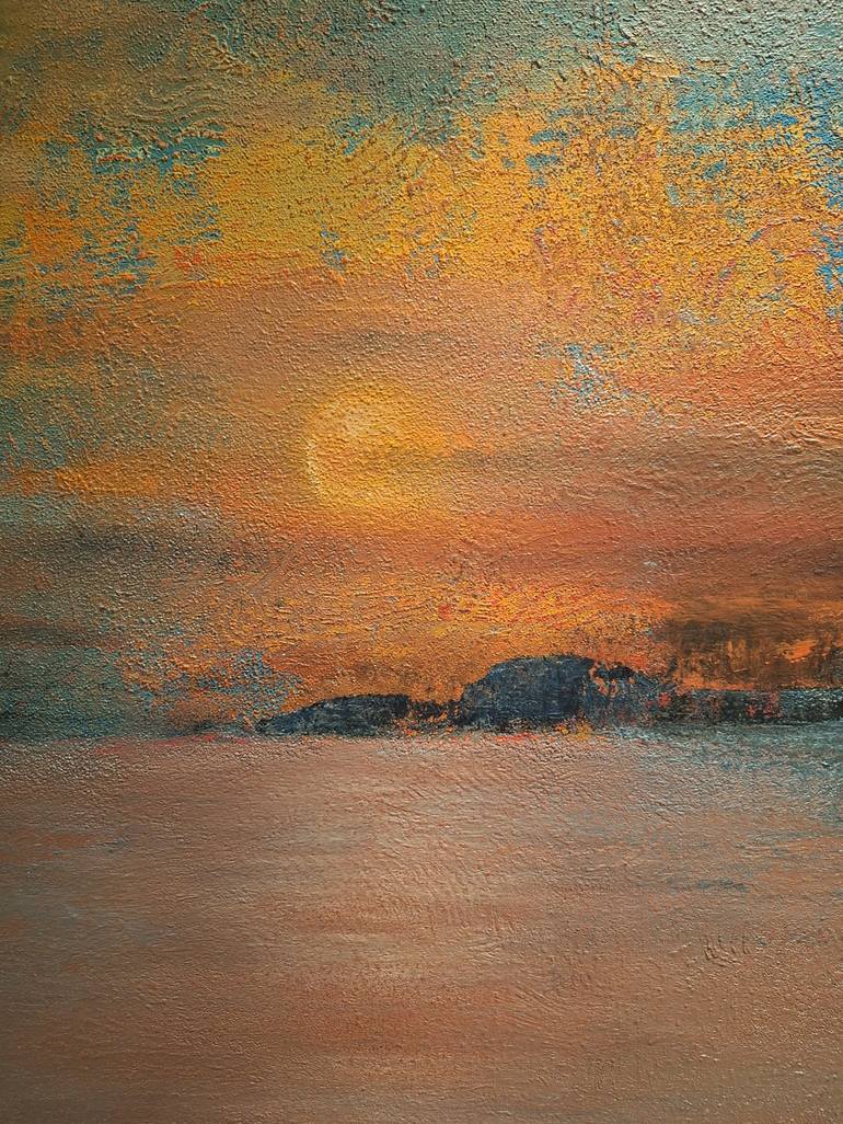 Original Figurative Seascape Painting by Elif Lewis