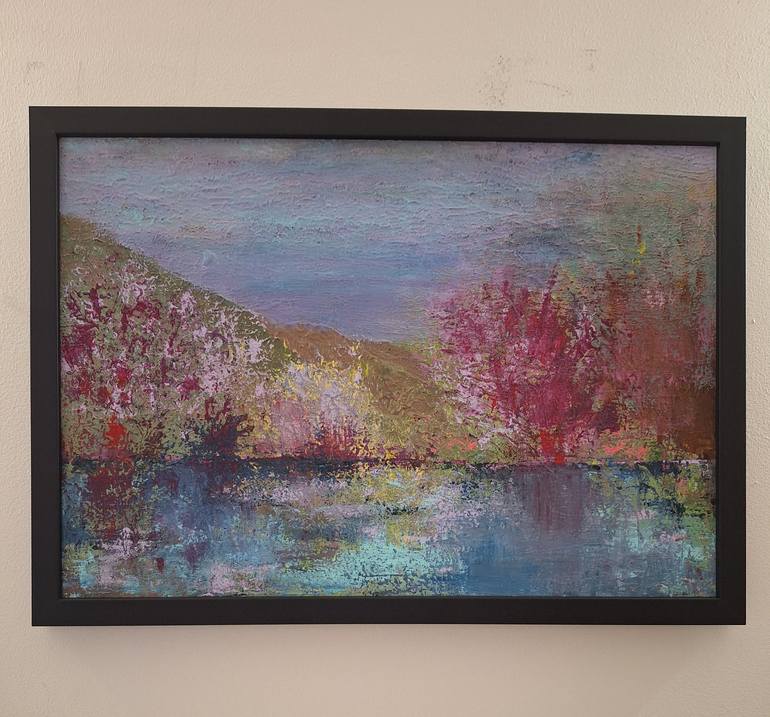 Original Abstract Landscape Painting by Elif Lewis