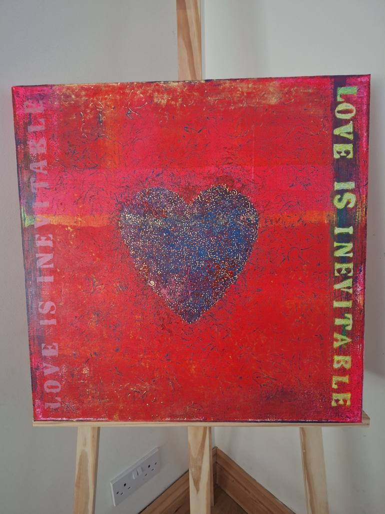 Original Abstract Love Painting by Elif Lewis