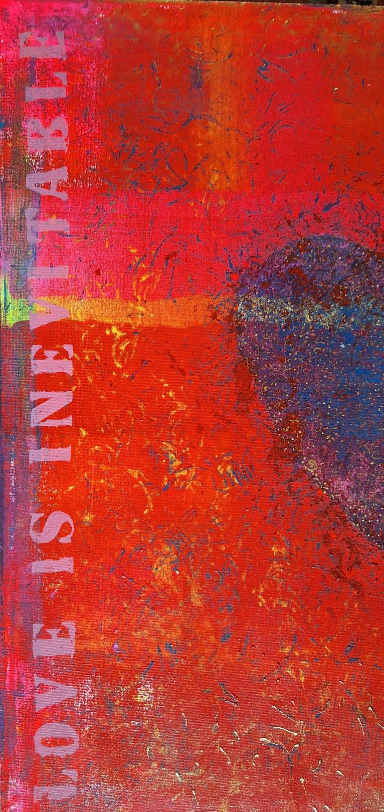 Original Abstract Love Painting by Elif Lewis