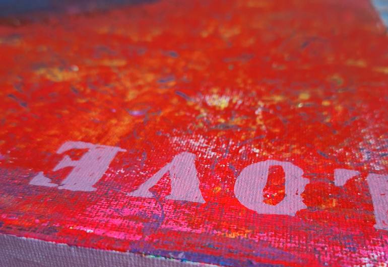 Original Abstract Love Painting by Elif Lewis