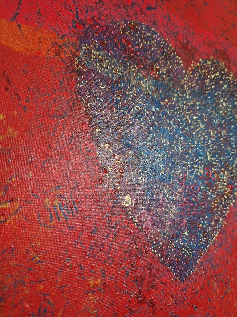 Original Abstract Love Painting by Elif Lewis