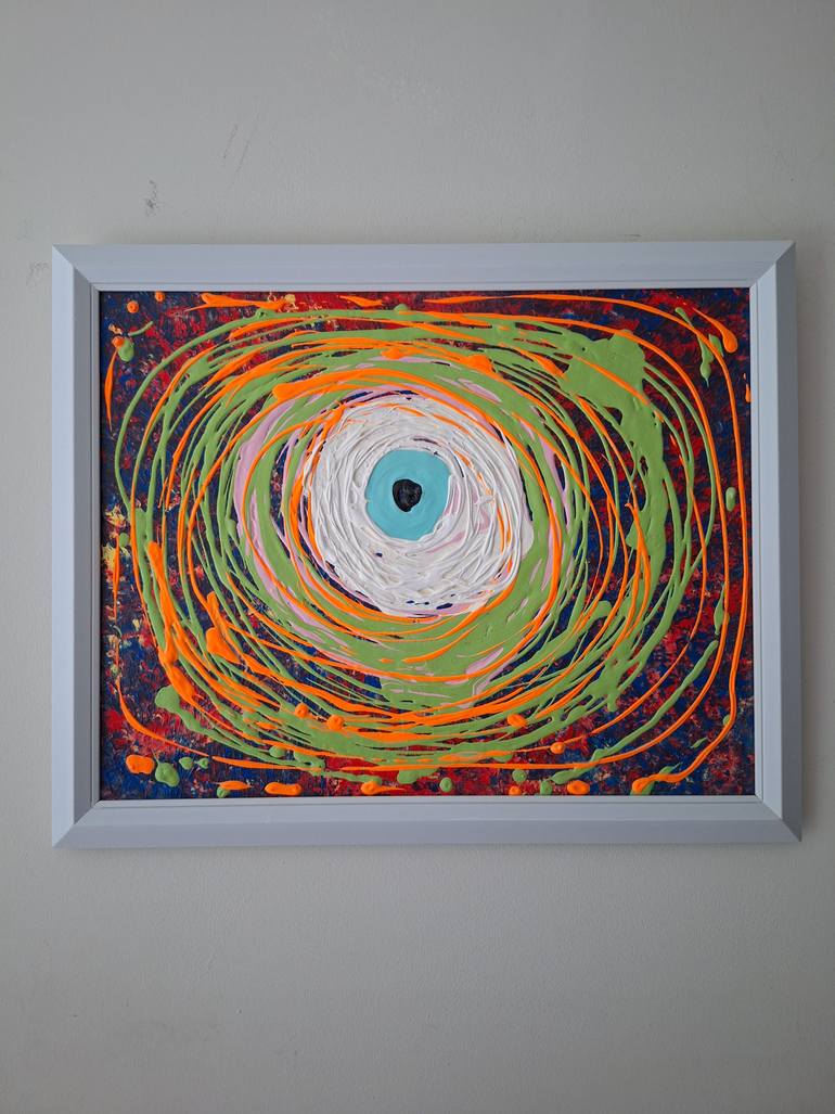 Original Abstract Classical Mythology Painting by Elif Lewis