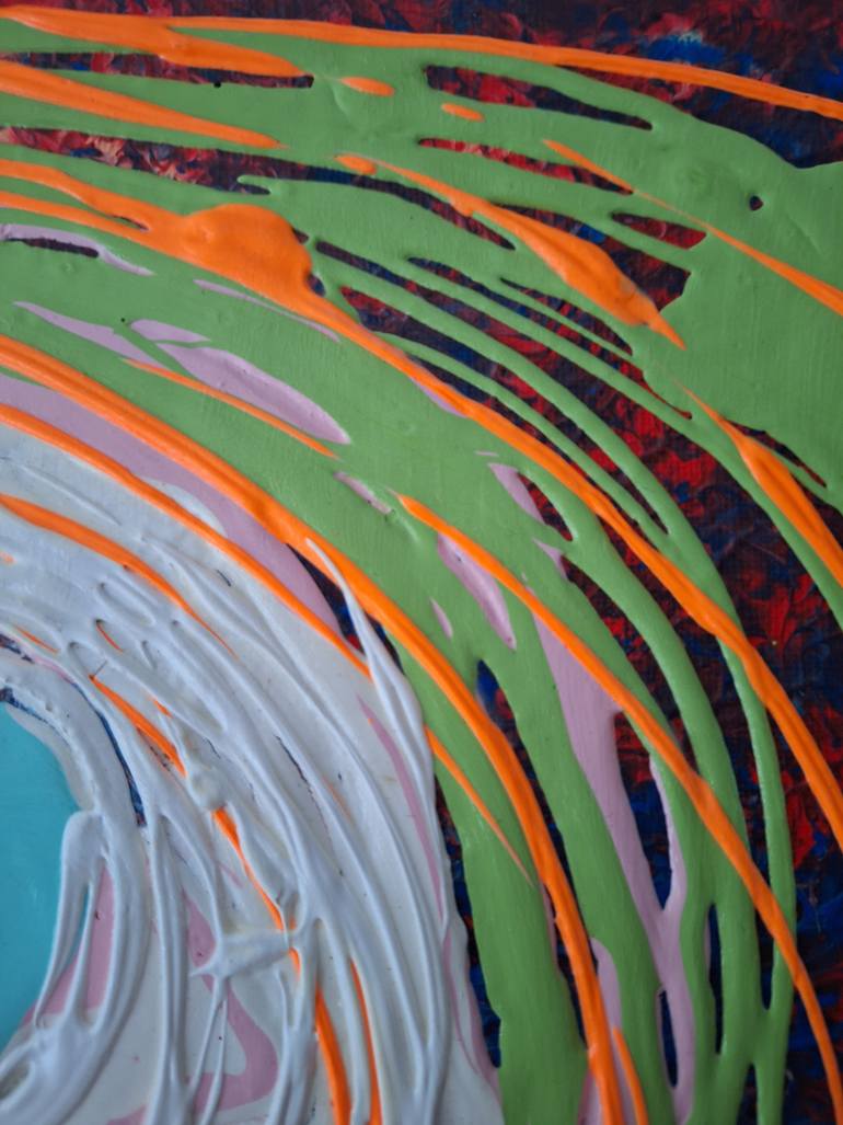 Original Abstract Classical Mythology Painting by Elif Lewis