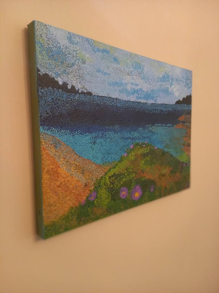 Original Impressionism Water Painting by Elif Lewis