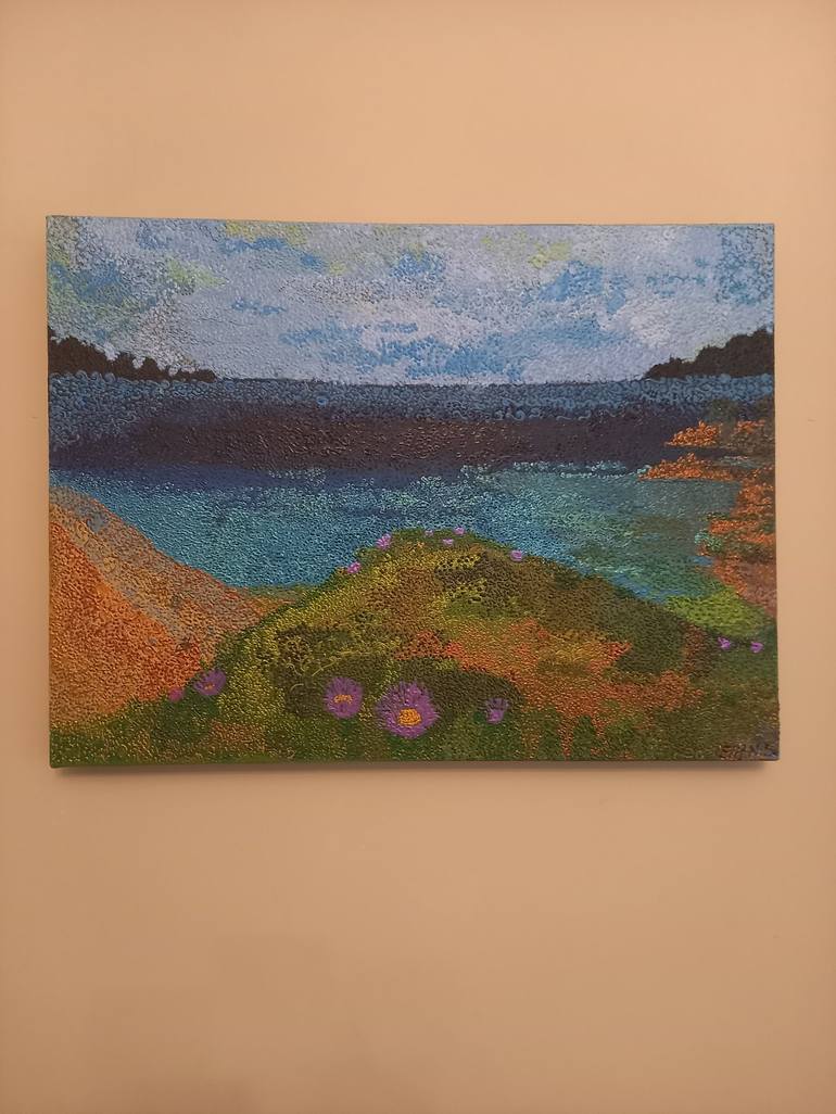 Original Impressionism Water Painting by Elif Lewis