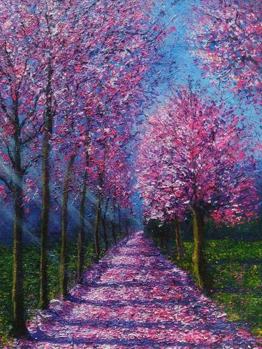 Original Impressionism Nature Painting by Sasha Brisac 