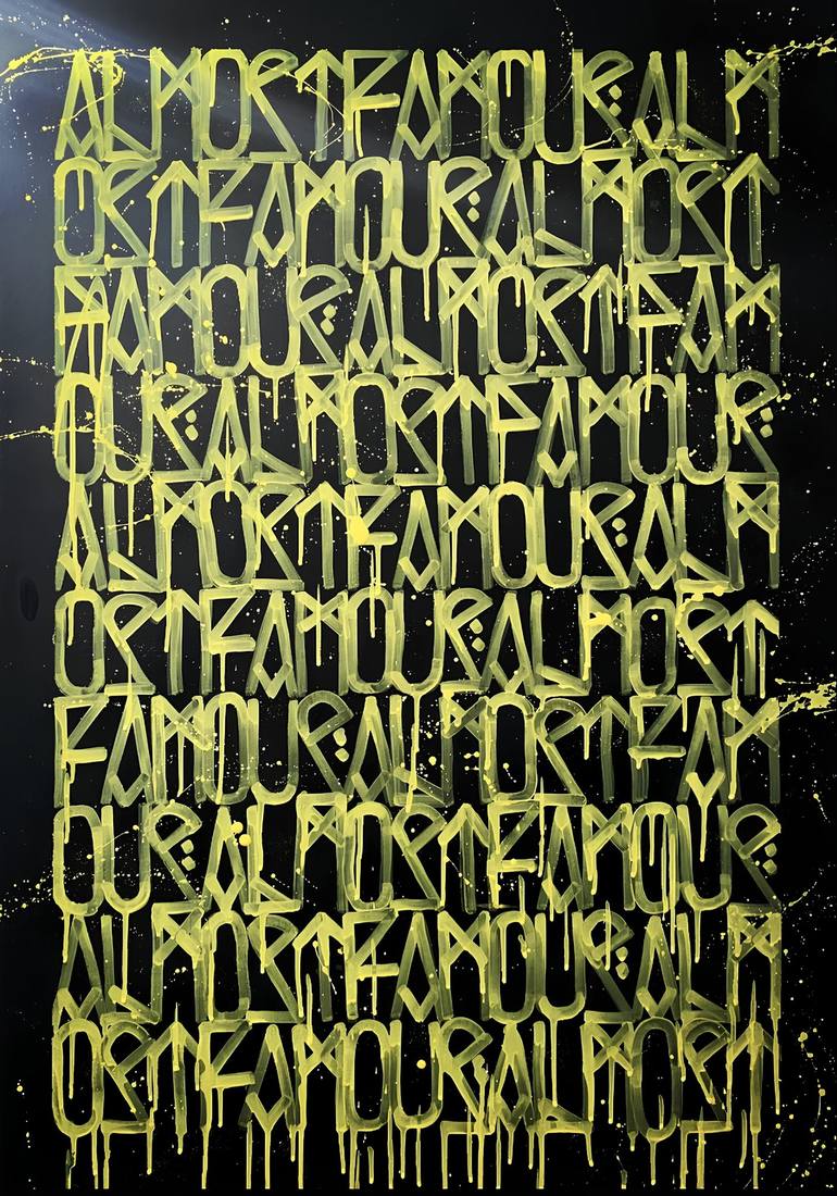 Original Calligraphy Painting by Mr Popcorn  Contemporary Art on Other  Almost famous