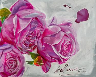 Original Abstract Floral Paintings by Edda Davila